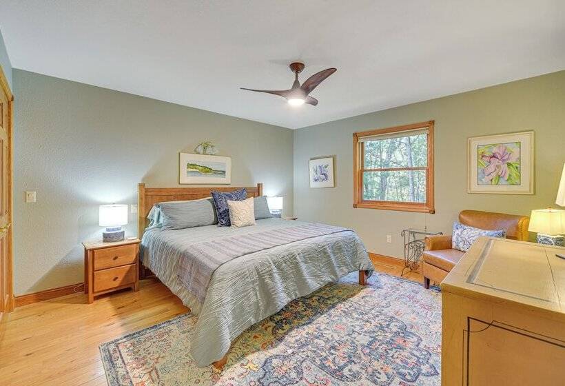 Birch Lake Home On Peninsula: Dock, Deck & Grill!