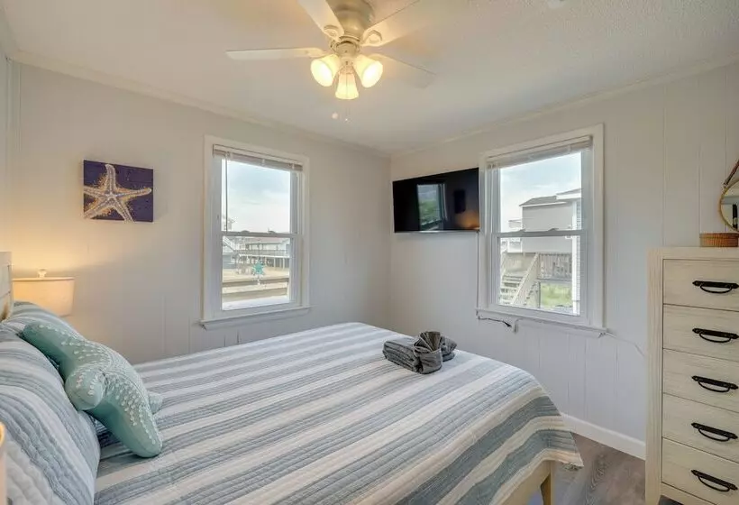 Updated Kitty Hawk Semi Oceanfront W/ Ocean Views