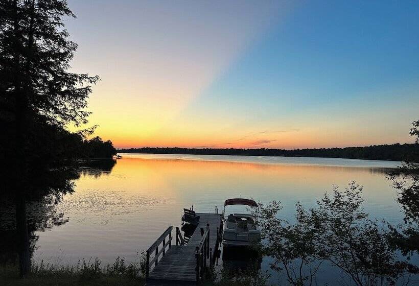Upper Peninsula Lakefront A Frame Cabin W/ Dock