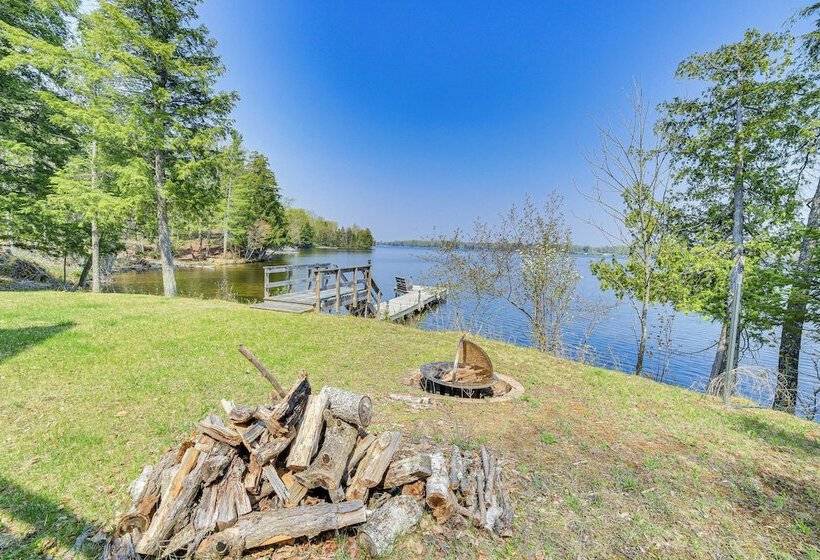 Upper Peninsula Lakefront A Frame Cabin W/ Dock
