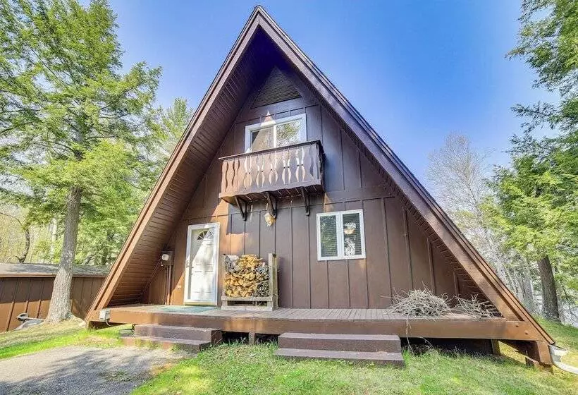 Upper Peninsula Lakefront A Frame Cabin W/ Dock