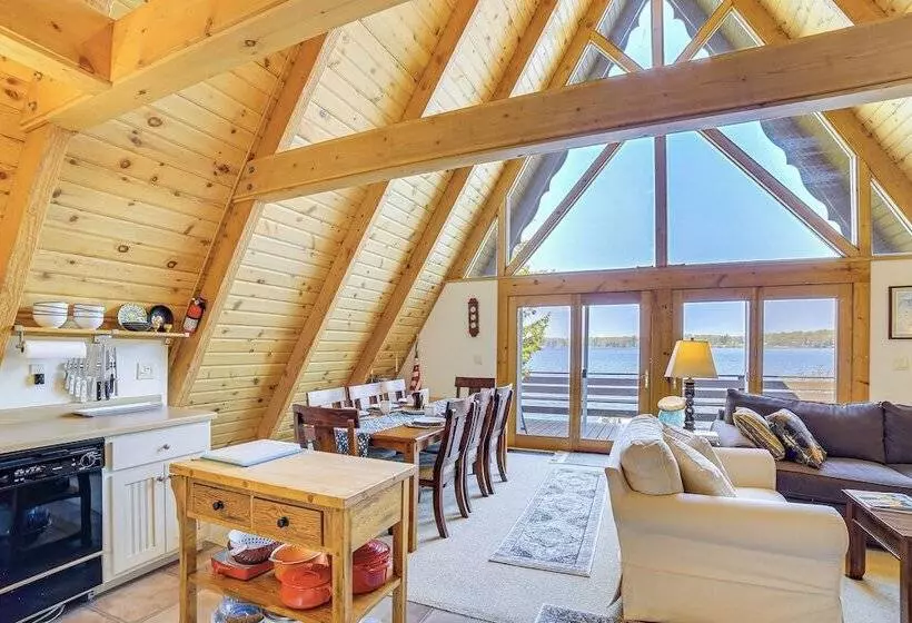 Upper Peninsula Lakefront A Frame Cabin W/ Dock