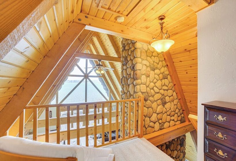 Upper Peninsula Lakefront A Frame Cabin W/ Dock