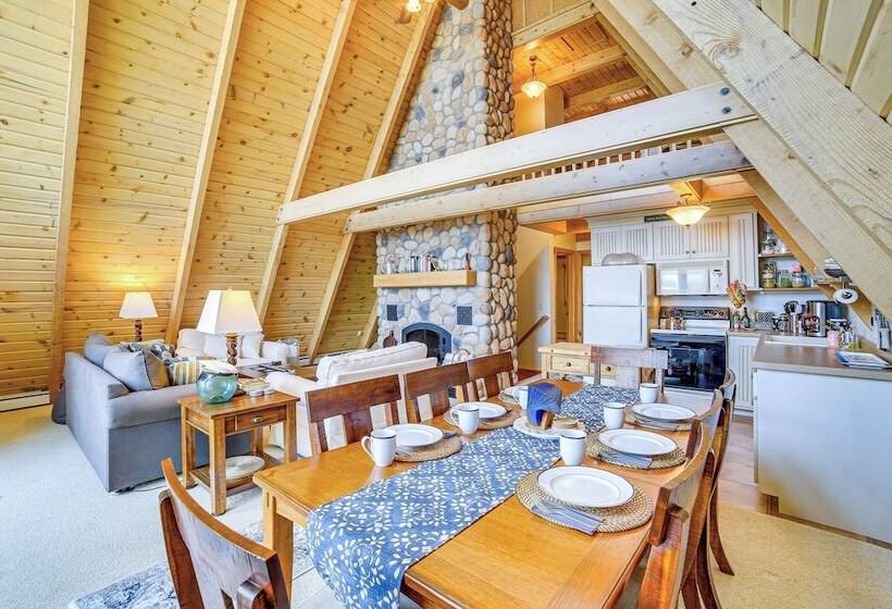 Upper Peninsula Lakefront A Frame Cabin W/ Dock