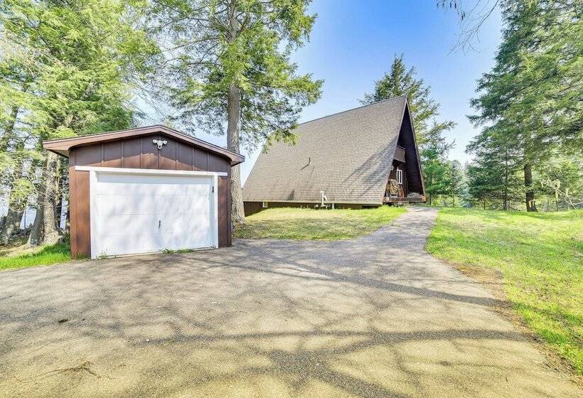 Upper Peninsula Lakefront A Frame Cabin W/ Dock