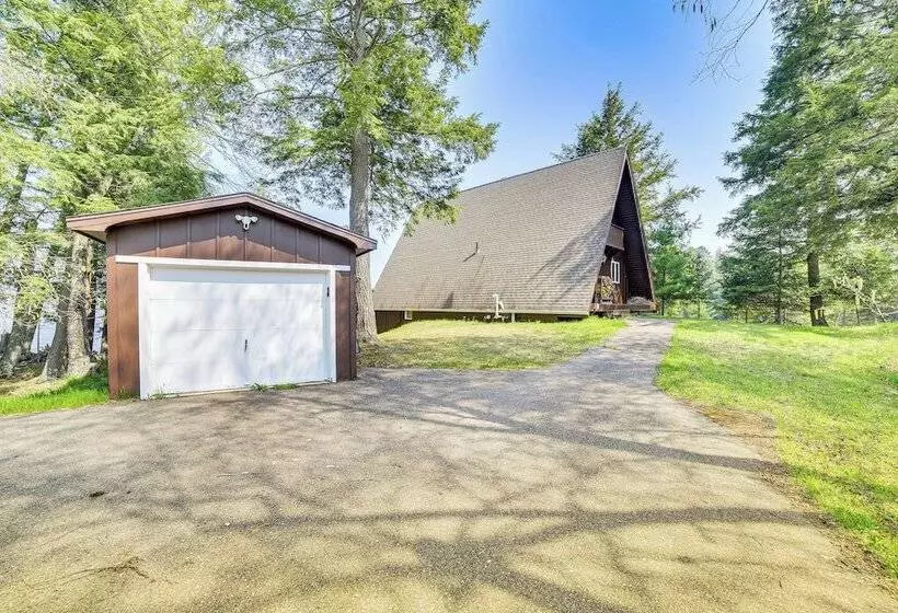 Upper Peninsula Lakefront A Frame Cabin W/ Dock
