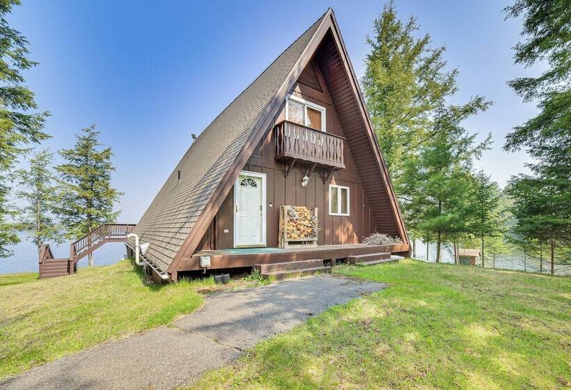 Upper Peninsula Lakefront A Frame Cabin W/ Dock