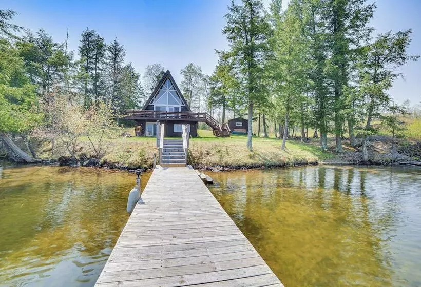 Upper Peninsula Lakefront A Frame Cabin W/ Dock
