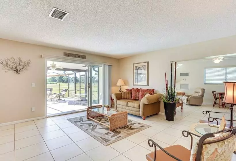 Sunny Port St Lucie Home: Lanai & Golf Course View