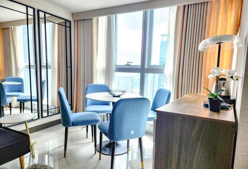 Luxestaysmnl Stylish Family 2br Suite Poolgym 400mbps Wifi Netflx Amazing City View