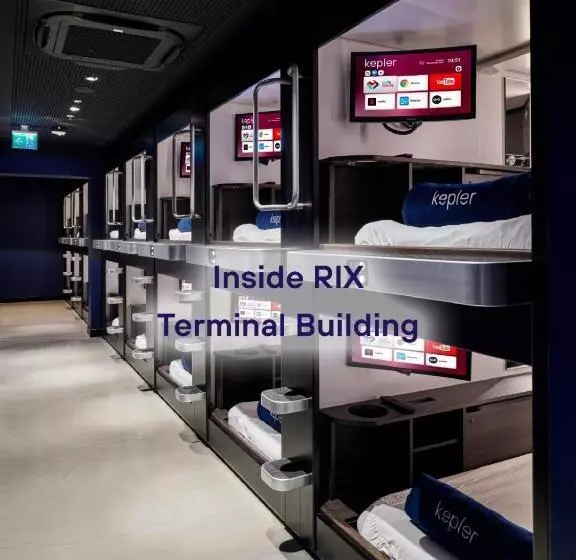 هتل کپسول Kepler Club Riga Airport Hotel   Landside Public Area