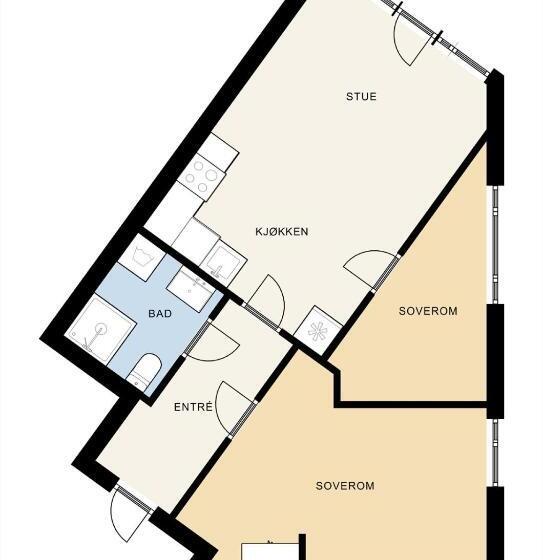 Pensión Happy Days Relaxing Room With Smart Solutions Shared Apartment With One Other Bedroom