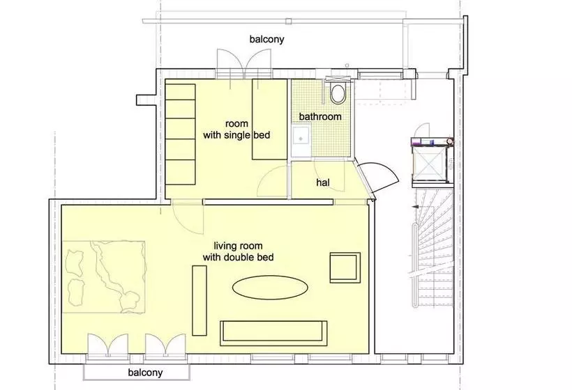 تختخواب و صبحانه Sleeping Beauty Apartment Amsterdam