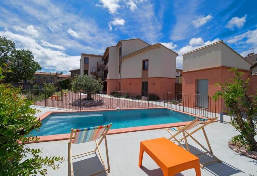 Отель Contact Hôtel Le Minervois   Hôtel & Restaurant Au Nord De Carcassonne