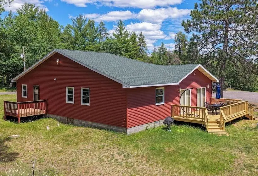 Lake Access & Private Dock: Brand New Minong Home