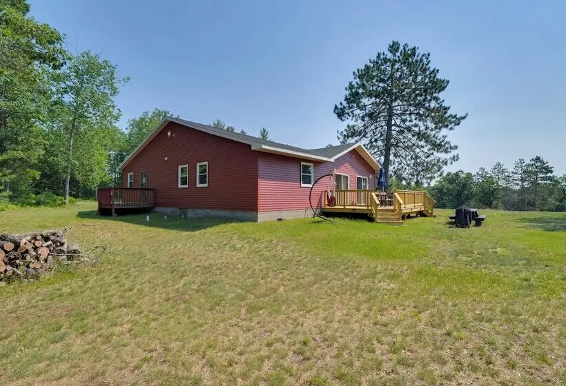 Lake Access & Private Dock: Brand New Minong Home