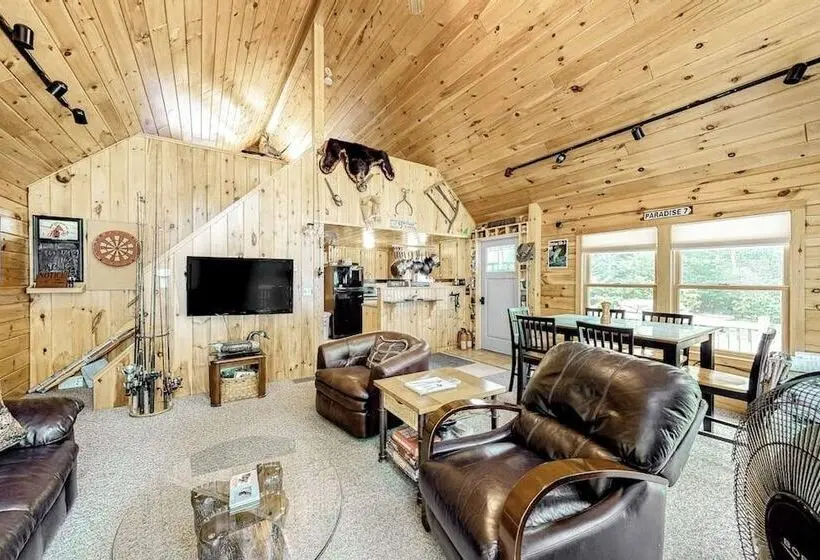Lakefront Cabin On First Roach Pond With Dock, Lake View & Firepit  Dog Friendly