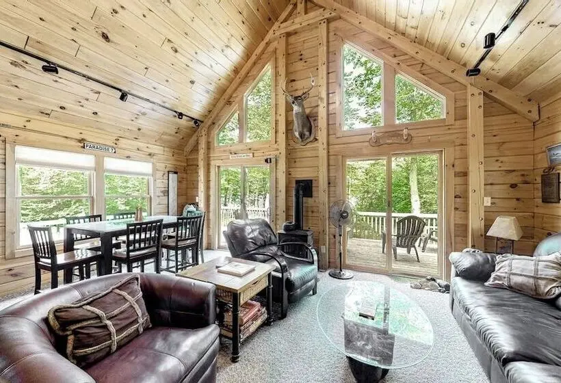 Lakefront Cabin On First Roach Pond With Dock, Lake View & Firepit  Dog Friendly