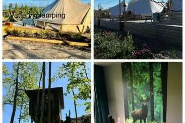 Aamiaismajoitus (B&B) Vättervy Glamping Med Tält Och Stugor