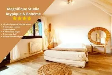 ツーリストアパートメント Superbe Appartement Boheme Dans Les Vignes