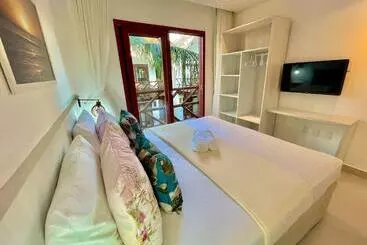 ツーリストアパートメント Ap. Estrela Do Mar Pé Na Areia Com Vista Para O Mar E Piscina