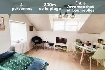 ツーリストアパートメント Appt Cosy   300m Plage Proche Arromanches Et Bayeux