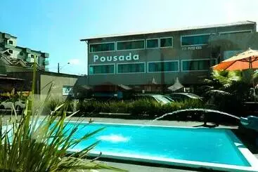 Herberge Pousada Praia Mongaguá Em Frente Ao Mar Com Piscina E Churrasqueira