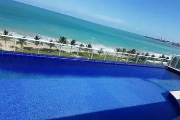 アパートホテル Confortável Flat Com Piscina De Borda Infinita Na Cobertura