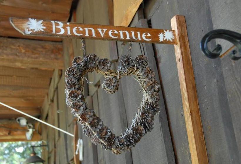 هتل Hôtel Chalet Le Caribou