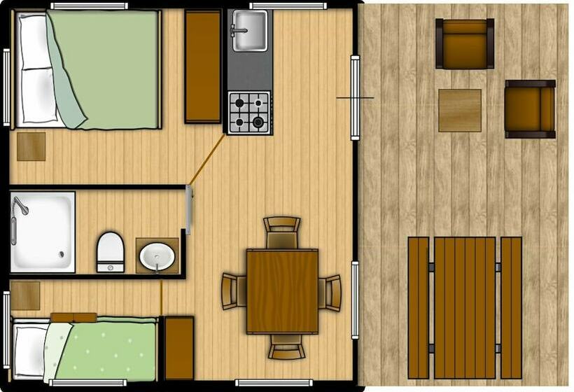 هتل Greenchalets Glamping Argeles Sur Mer