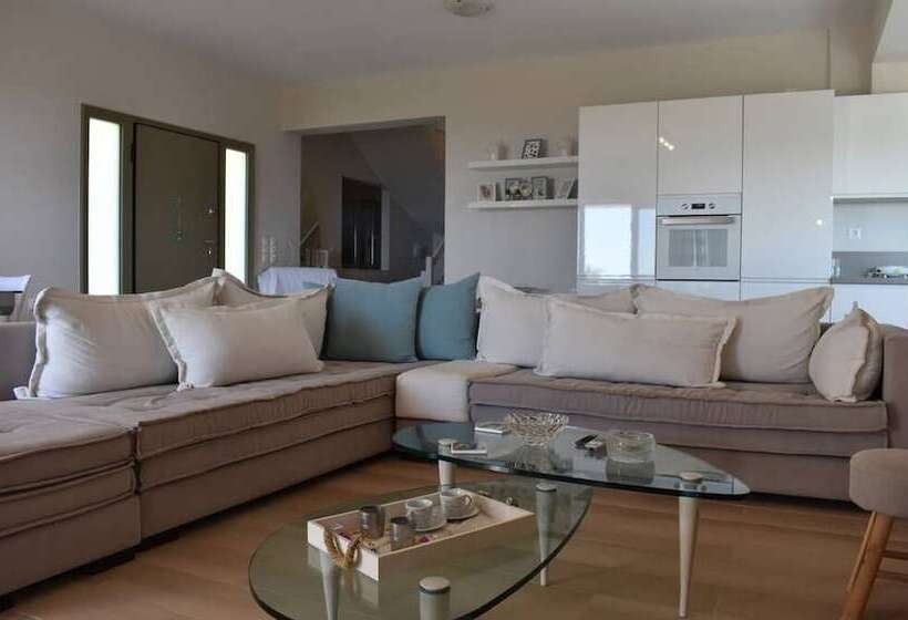 Luxury Modern Seaview Villa 15min From Voidokoilia