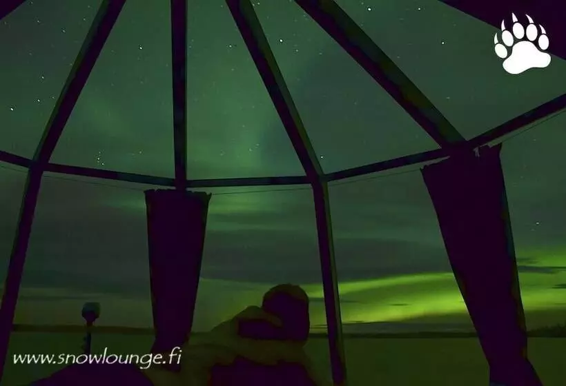 Hotelli Snowlounge Aurorahut Glasigloos Ice