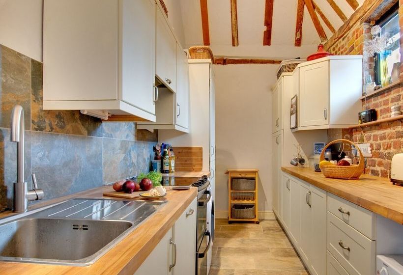 Converted Barn With Excellent Wooden Beams, High Ceiling And A Cosy Terrace