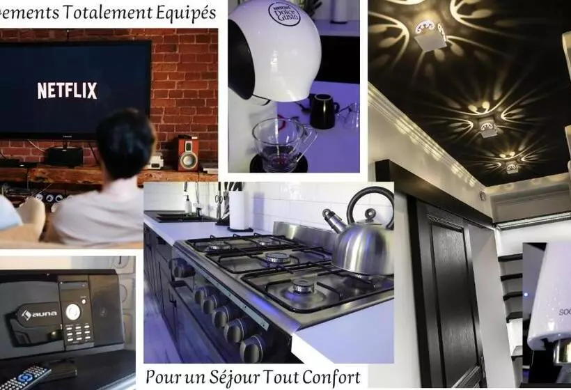 Appart Hotel Glam88 Suites Avec Spa Et Sauna Privatif