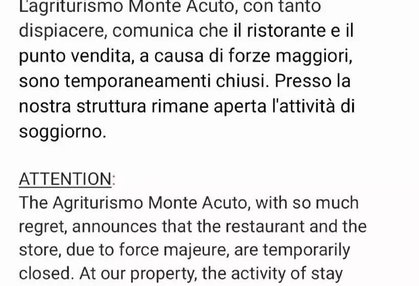 ホテル Agriturismo Monte Acuto   Natura, Mare & Relax In Piscina