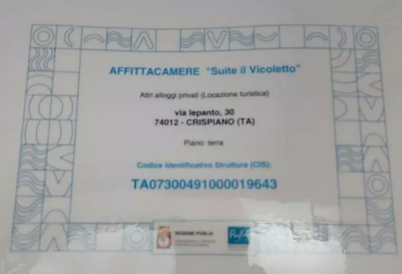 Aamiaismajoitus (B&B) Suite Il Vicoletto