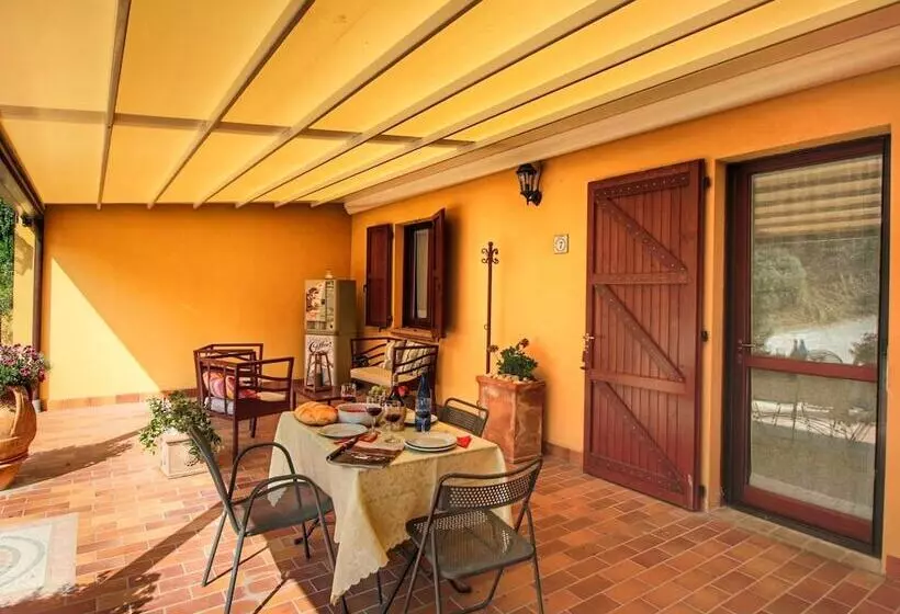 Country House With Swimming Pool And Garden With Mediterranean Plants