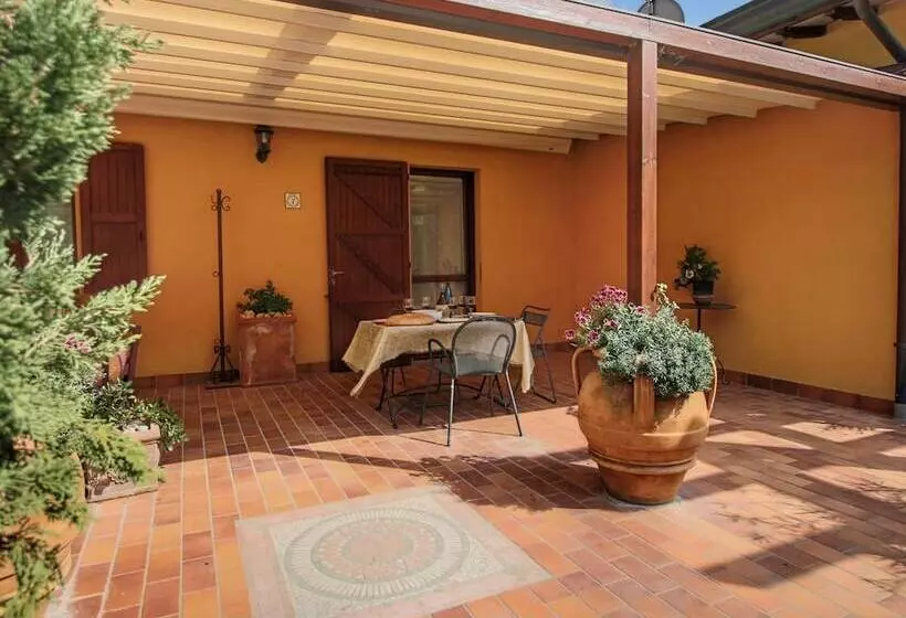 Country House With Swimming Pool And Garden With Mediterranean Plants