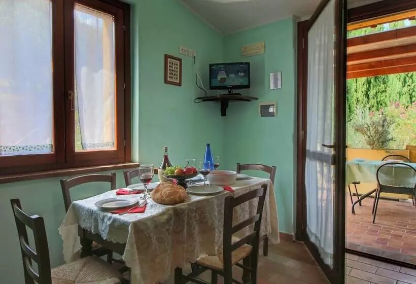 Country House With Swimming Pool And Garden With Mediterranean Plants