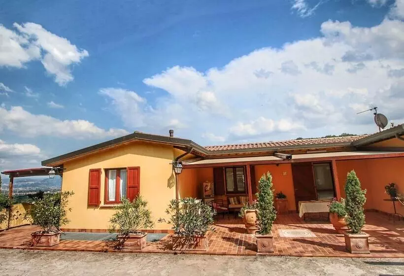 Country House With Swimming Pool And Garden With Mediterranean Plants