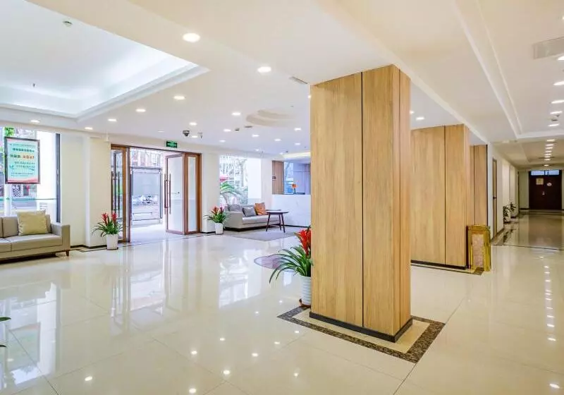 Otel Greentree Inn Shanghai Jingan Railway Station Xinzha Road Business