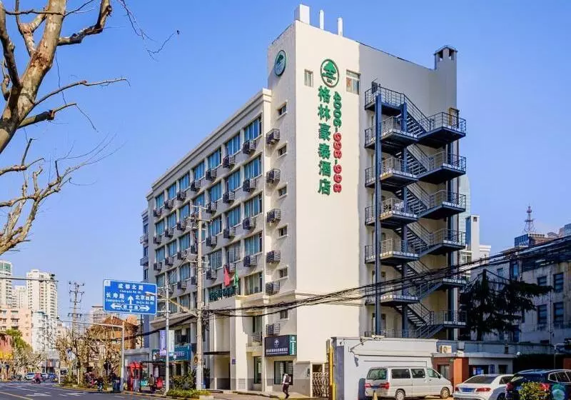 Otel Greentree Inn Shanghai Jingan Railway Station Xinzha Road Business