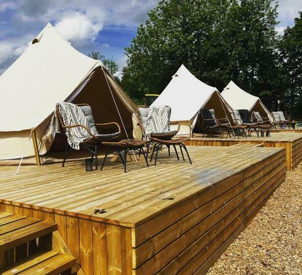 צימר Vättervy Glamping Med Tält Och Stugor