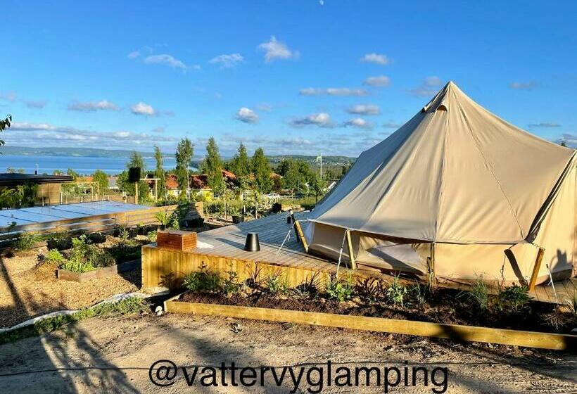 צימר Vättervy Glamping Med Tält Och Stugor
