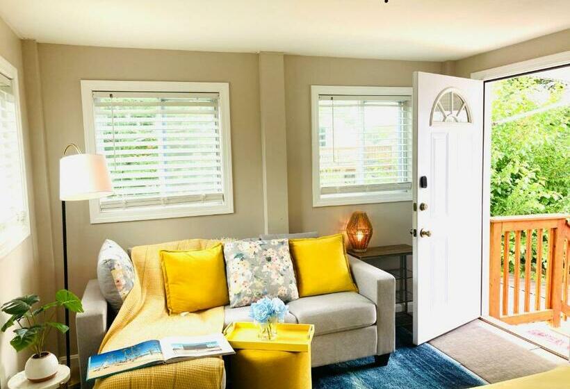 Garden View Apartment With 2 Bedrooms, 1 Bathroom, Work Out Area, Kitchen, And Living Room