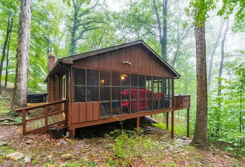 Hot Tub Screened Porch Fire Pit At River Cabin