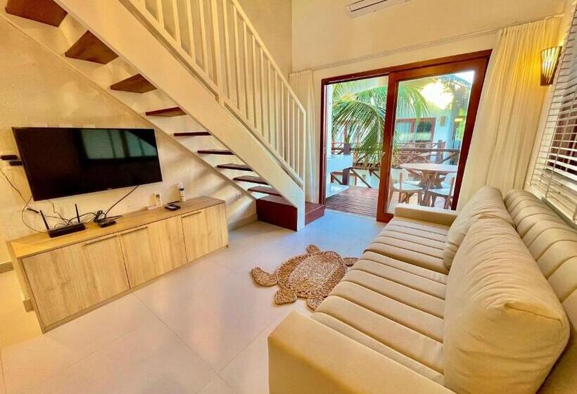 Ap. Estrela Do Mar Pé Na Areia Com Vista Para O Mar E Piscina