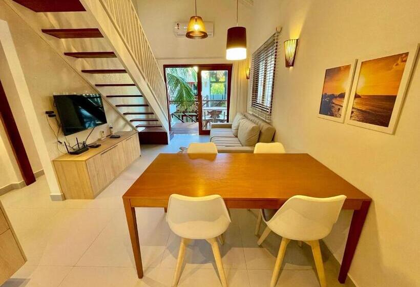 Ap. Estrela Do Mar Pé Na Areia Com Vista Para O Mar E Piscina