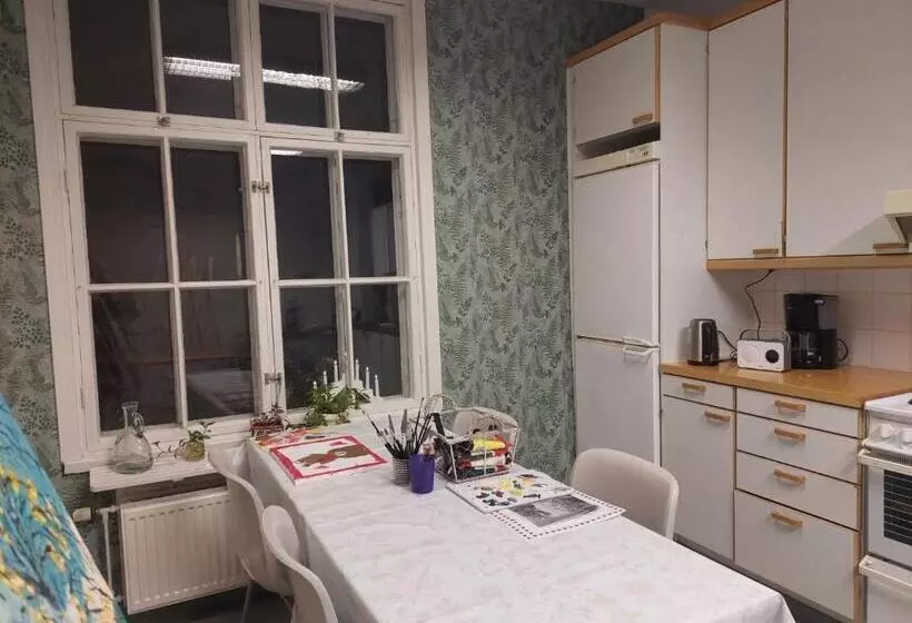 Nostalgista Majoittumista Taiteilijatalo Taideniityn Auringossa Tai Niityssä