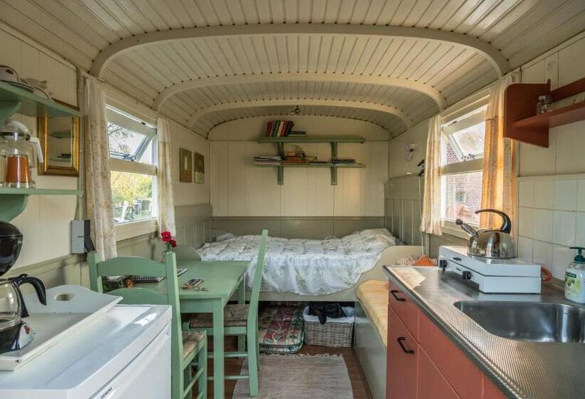 Bed and Breakfast Pipowagen Lidewei Groningen Westerwolde Unieke Ligging Met Eigen Tuin En Vrij Uitzicht Over Veld Naa